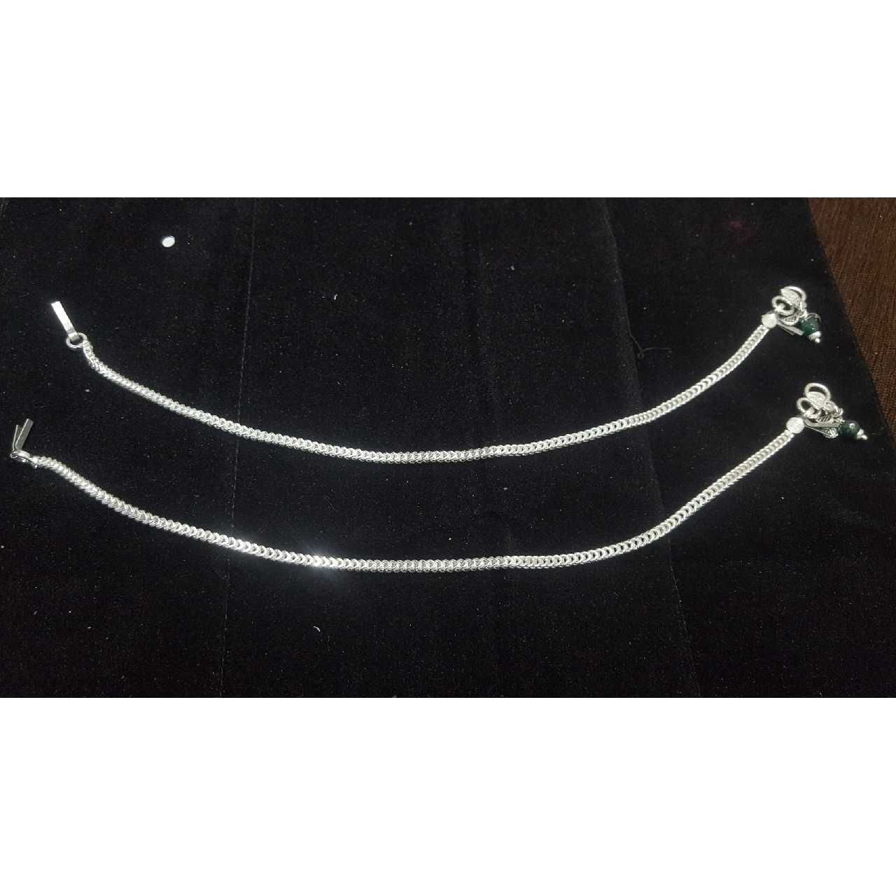 Silver Ladies Indian Fancy Oxidised White Payal