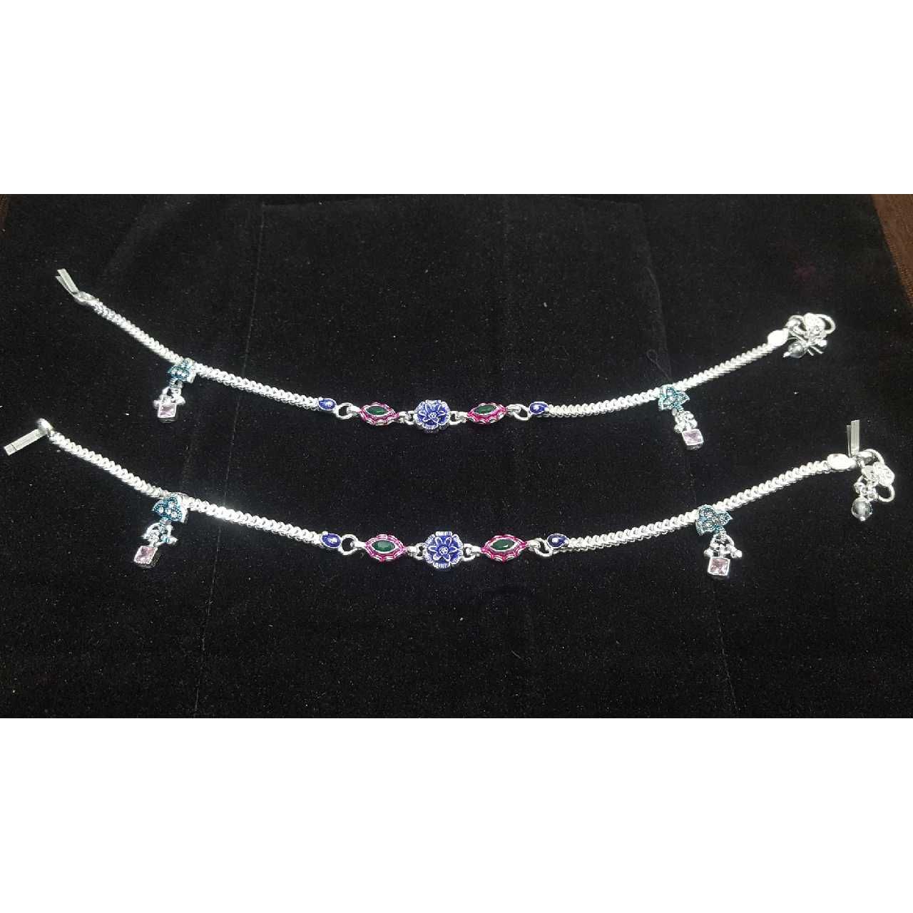 Silver Ladies Indian Fancy Payal White