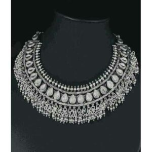 Silver Designer Necklace White