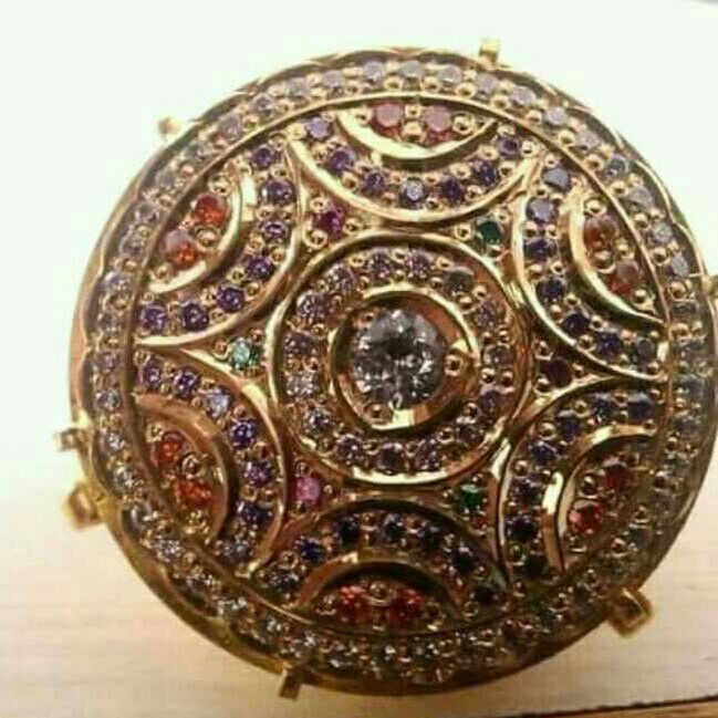 Gold Antique Rakhdi Design Hair Chain (Tikka)