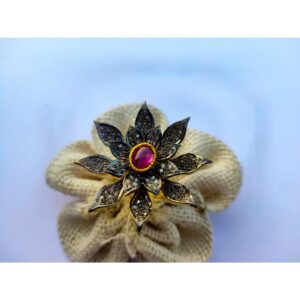 Lotus Shaped Diamond Ring