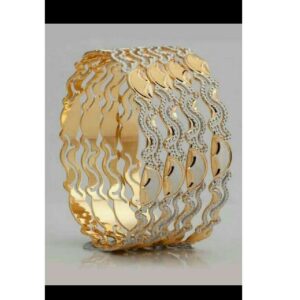 22K Gold CNC Designer Bangle