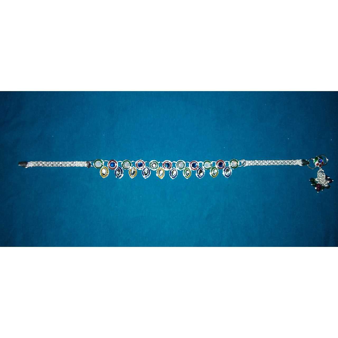 Silver Ladies Designer Rhodium Payal (Anklet)