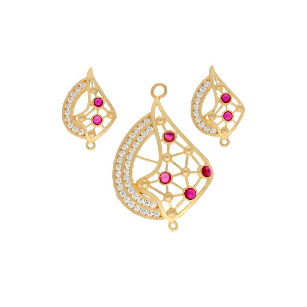916 Gold Antique Ladies Pendant Set
