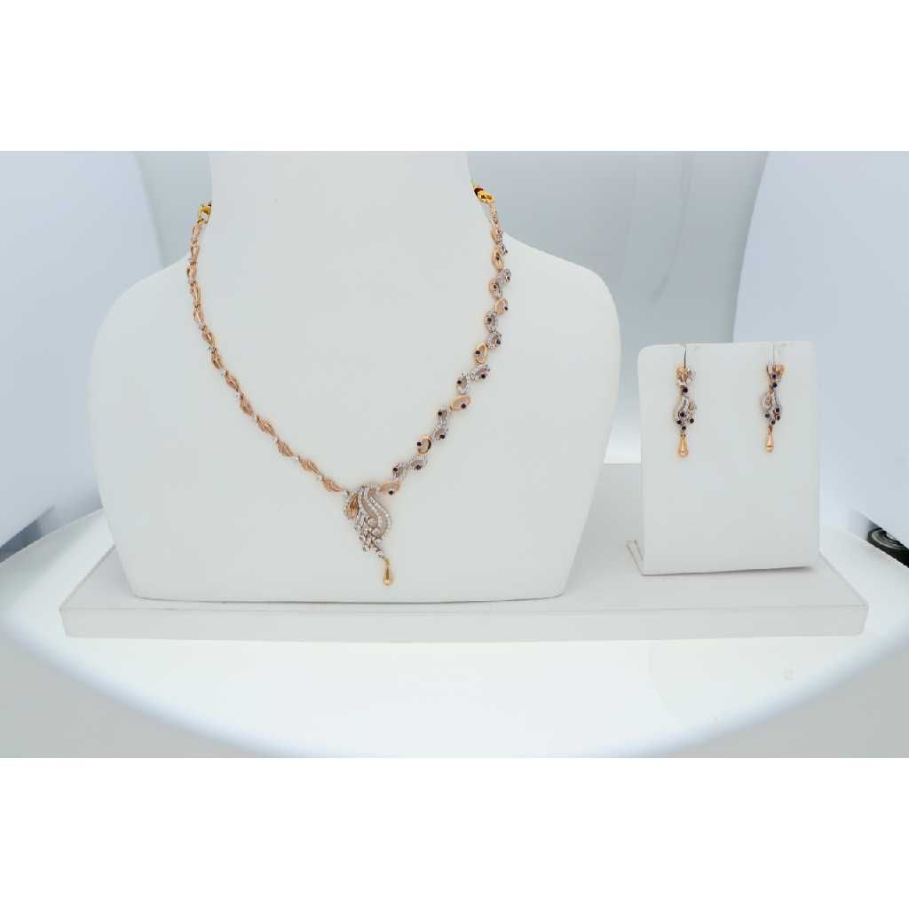 Designer 916 Gold Ladies Necklace Set