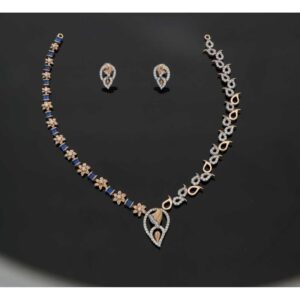 Light weight 916 Gold Ladies Necklace Set