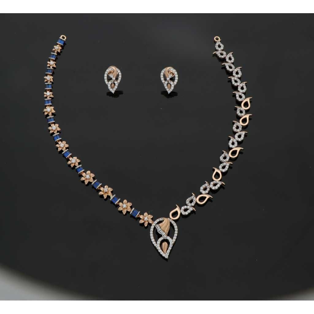 Light weight 916 Gold Ladies Necklace Set