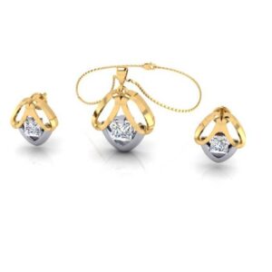 22KT yellow Gold Ladies Stylish Yug Collection Necklace Set