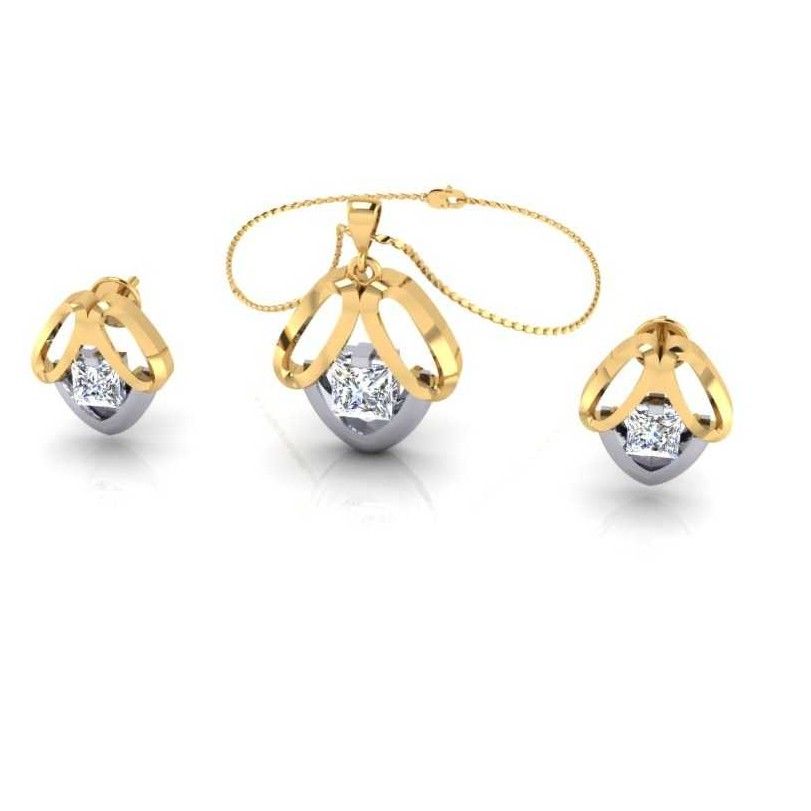 22KT yellow Gold Ladies Stylish Yug Collection Necklace Set