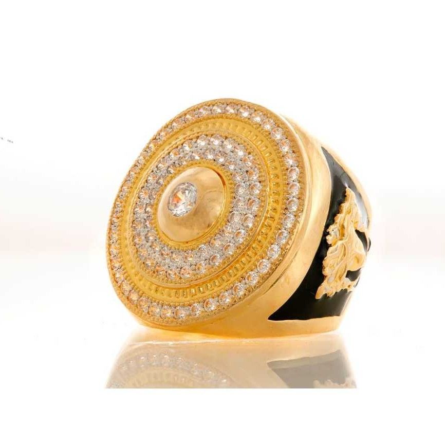 22KT Gold Indian CZ Designer Diamond Ring