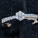 18KT Yellow Gold Diamond Studded Ring