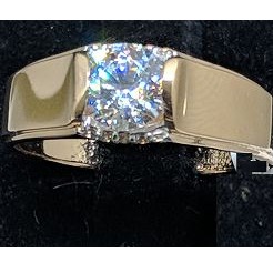 18KT Yellow Gold Ladies Shiny Diamond Ring