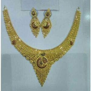 916 Gold Yellow Kalkati Necklace Set