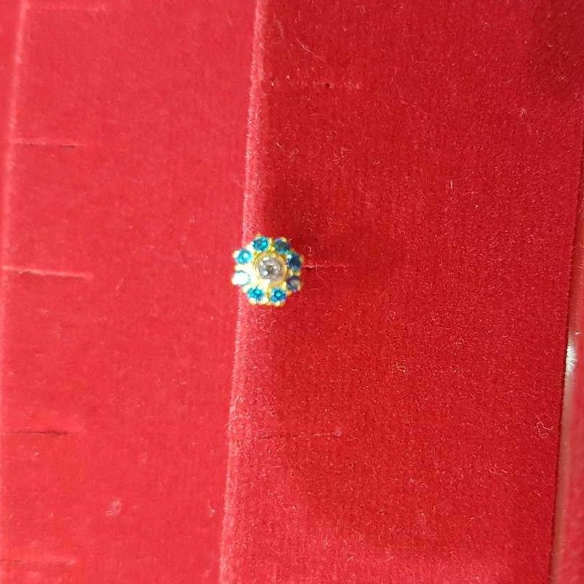 18K Colorful Diamond Nosepin (Nath)