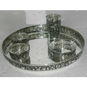 Silver Uncut Utensil Dinner Set