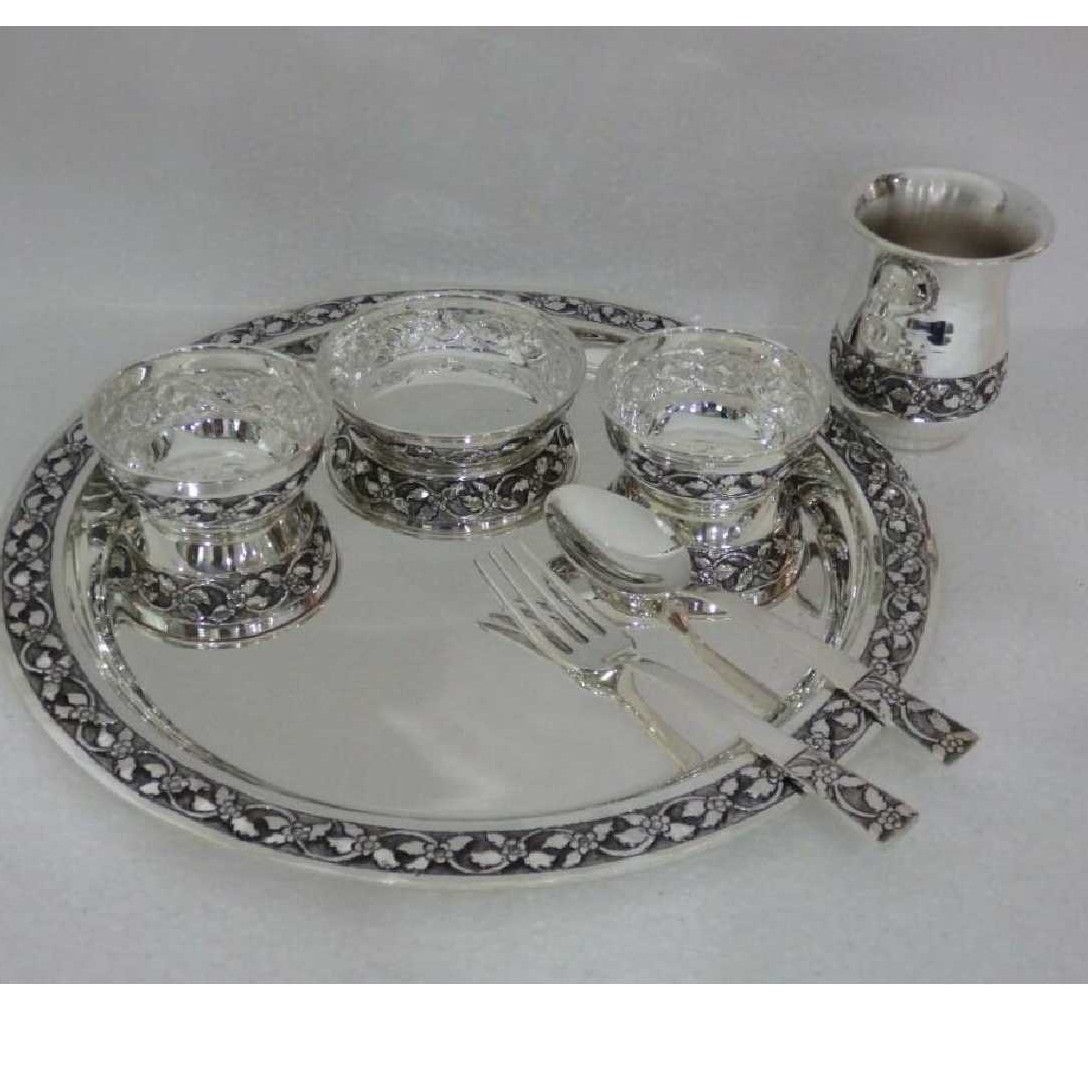 Silver Indian Utensil Dinner Set