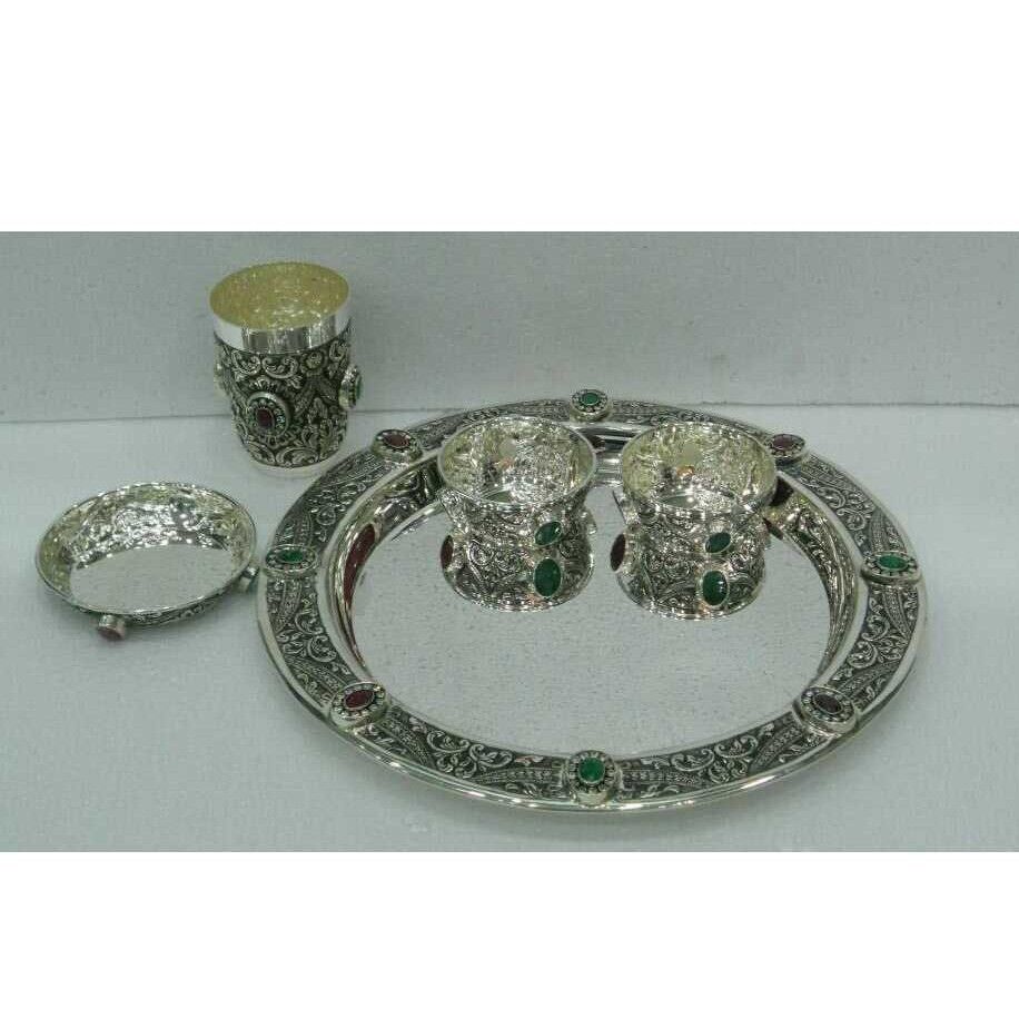 Silver Utensil Indian Dinner Set