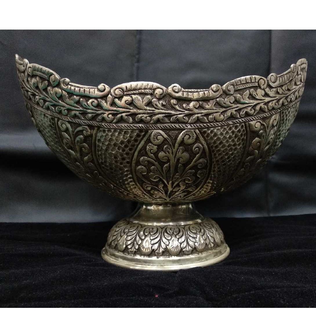 Silver Stylish Utensil Indian Bowl