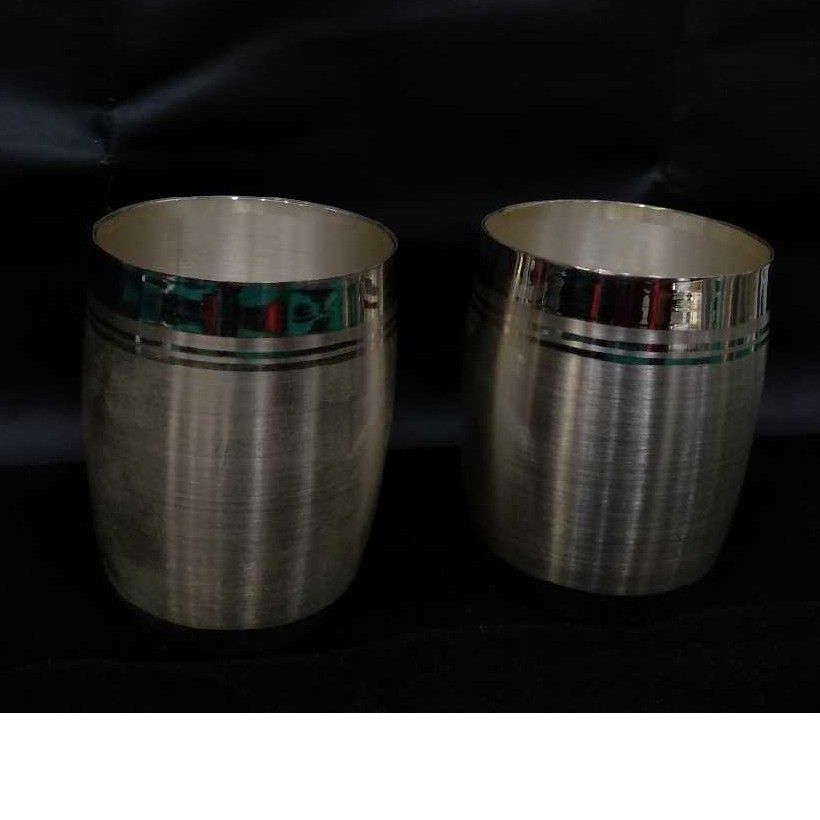 Silver Designer Indian Glass Set