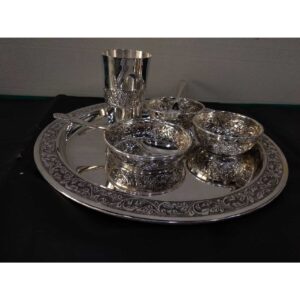 Fancy Indian Silver Dinner Set
