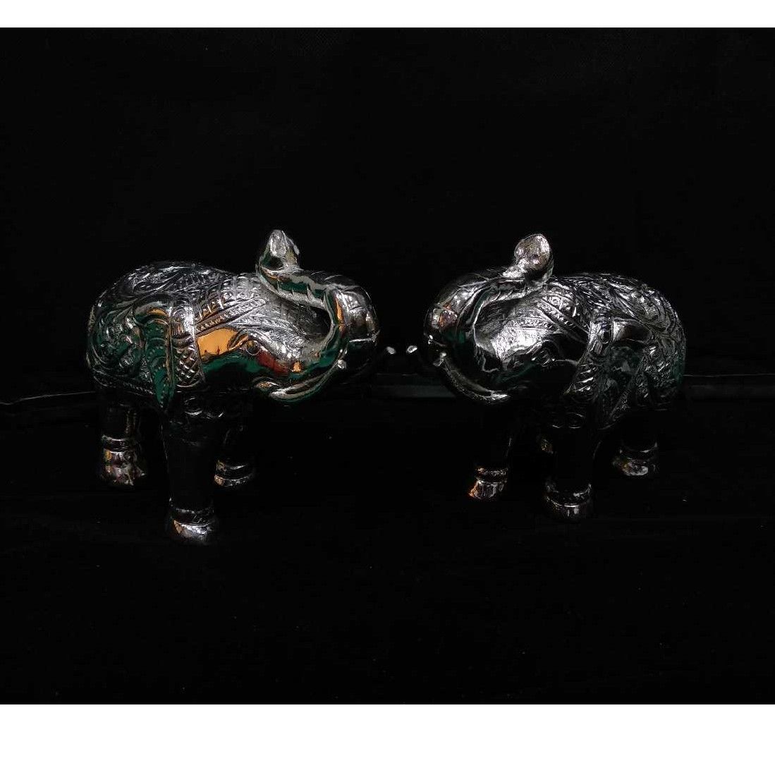 Silver Designer Indian Elephant Showpiece - Image 2