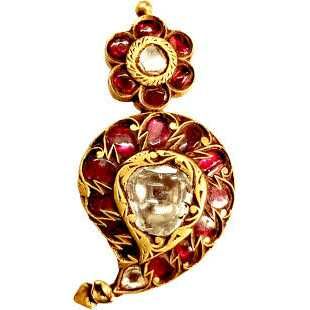 22KT Gold Ladies Jadau Pendant