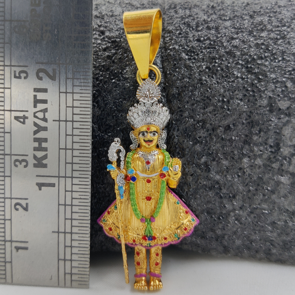 916 Gold Fancy Harikrishna Maharaj Pendant - Image 2