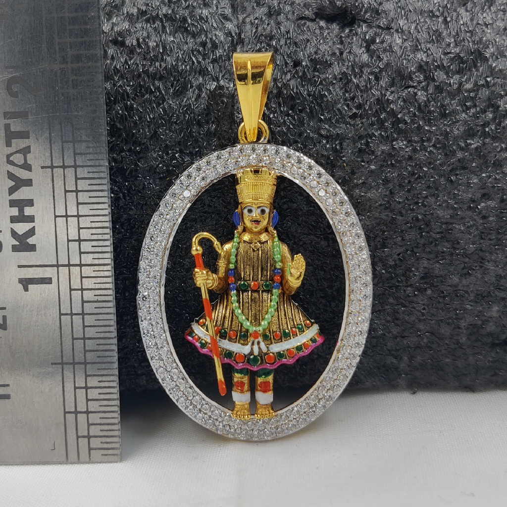 916 Gold Fancy Harikrishna Maharaj Pendant - Image 2