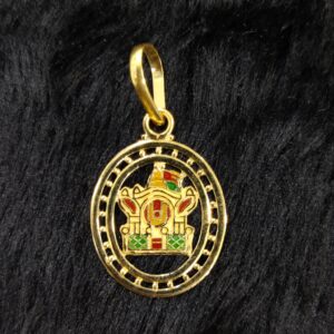 916 Gold Fancy Akshar Deri Minakari Pendant