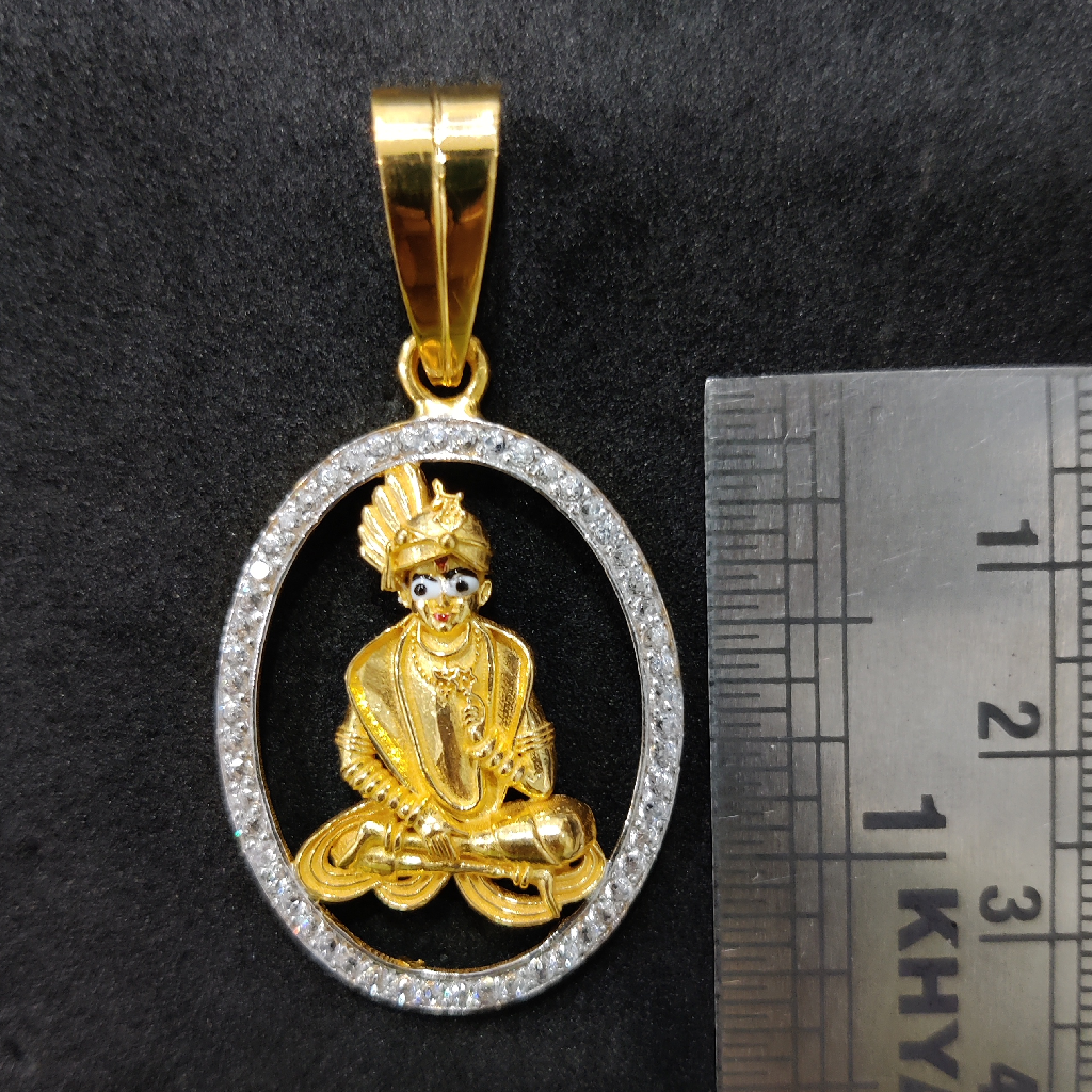 916 Gold Fancy Gent's Ghanshyam Maharaj Pendant - Image 2