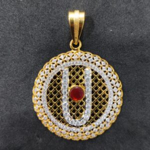 916 Gold Fancy Gent's Swaminarayan Tilak Chandlo Pendant