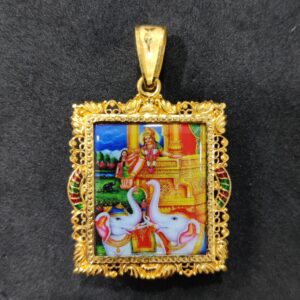 916 Gold Fancy Shakti Maa Photo Frame Pendant