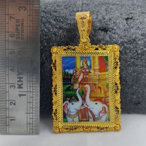 916 Gold Shakti Maa Photo Pendant