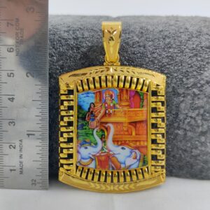 916 Gold Fancy Gent's Shakti Maa Photo Pendant