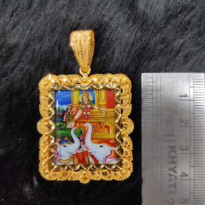 916 Gold Shakti Maa Photo Frame Pendant