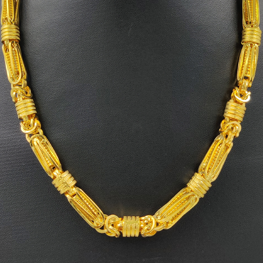 916 Gold Fancy Indo Hollow Chain - Image 3