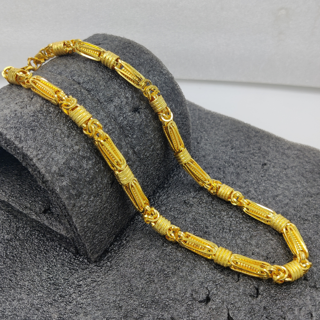 916 Gold Fancy Indo Hollow Chain - Image 2