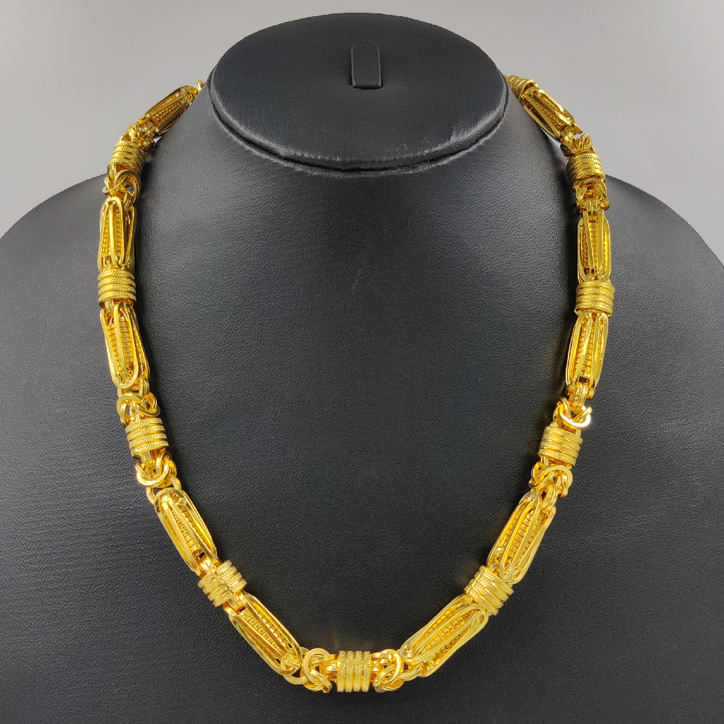 916 Gold Fancy Indo Hollow Chain