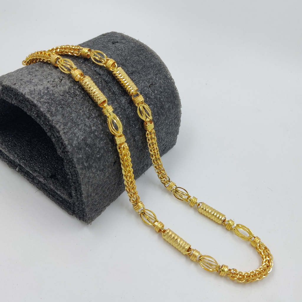 916 Gold Fancy Indo Hollow Chain - Image 3