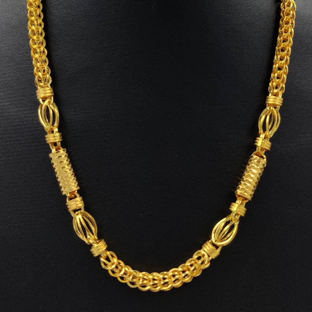 916 Gold Fancy Indo Hollow Chain - Image 2