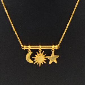 916 gold fancy handmade chain-pendant