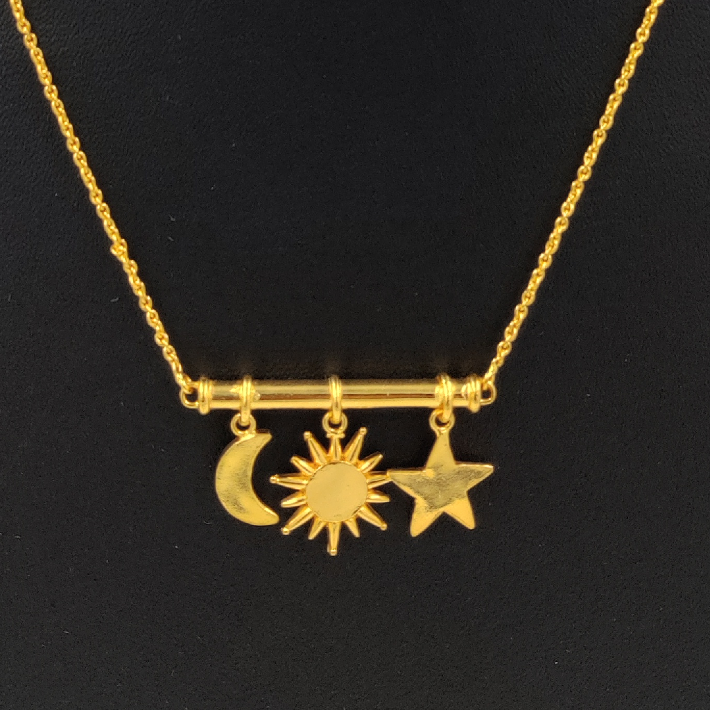 916 gold fancy handmade chain-pendant - Image 2