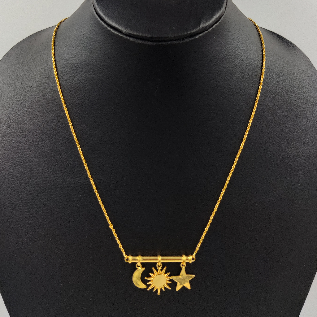 916 gold fancy handmade chain-pendant