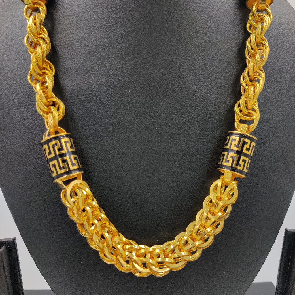 916 Gold Fancy Hollow Mix Chain - Image 2
