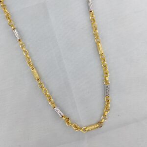916 gold fancy gent's indo hollow chain