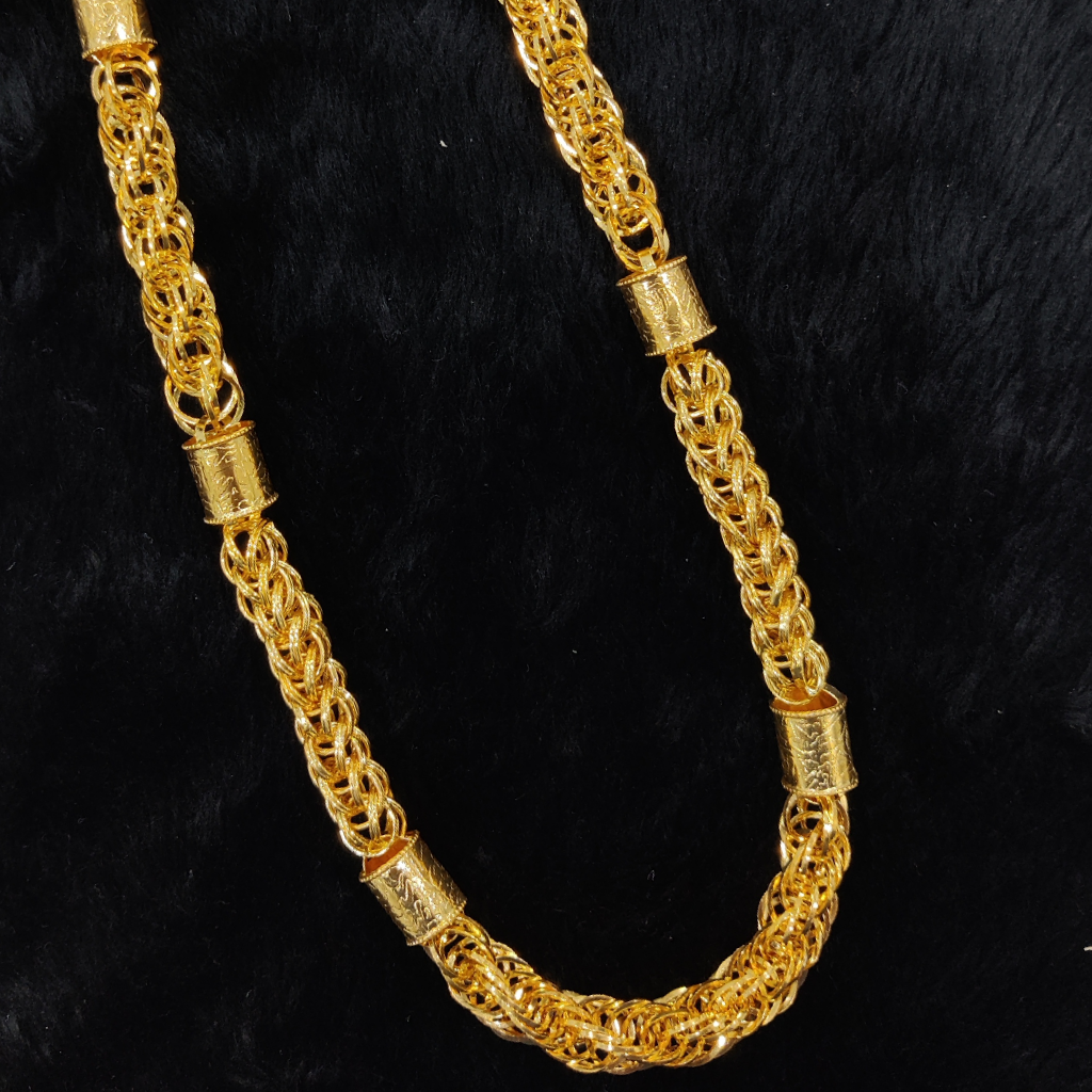 916 gold fancy indo hollow chain