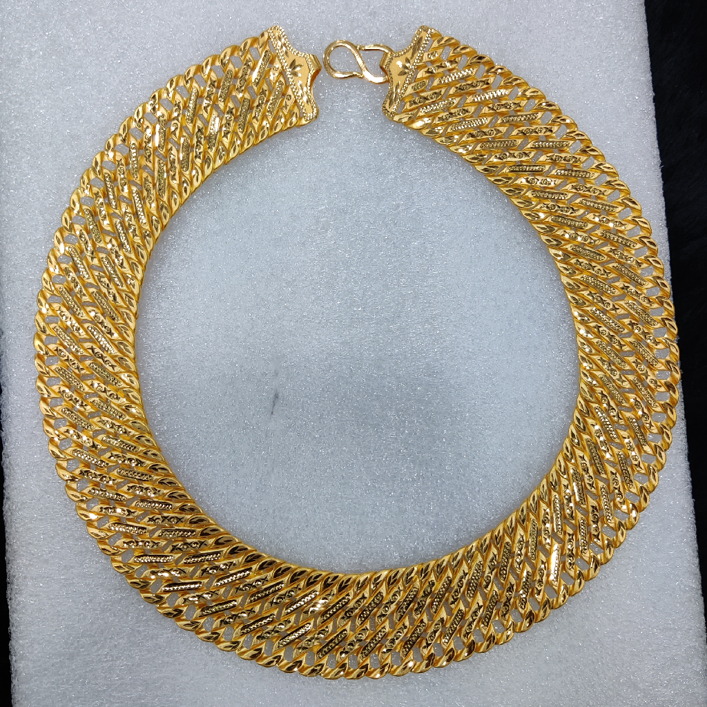 916 Gold Fancy Gent's Singapuri Chain