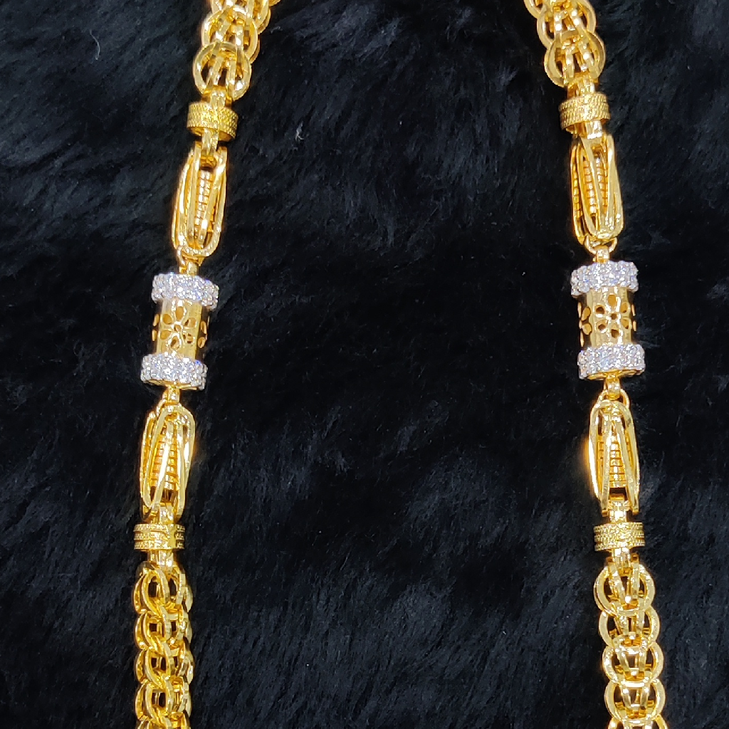 916 Gold Fancy Indo Hollow Chain - Image 3