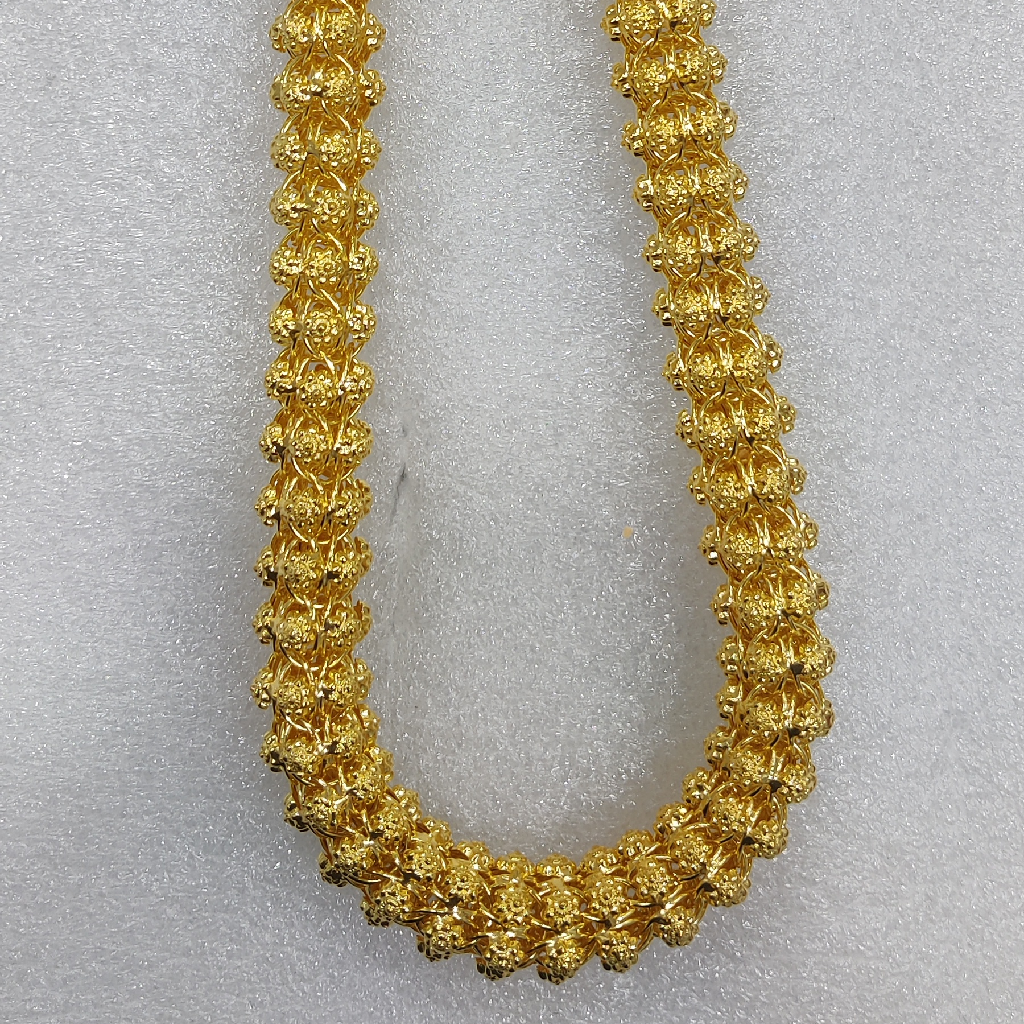 916 Gold Fancy Gent's Super Hollow Chain