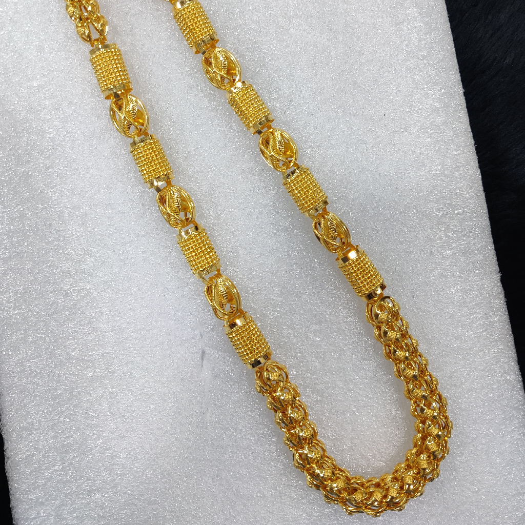 916 Gold Fancy Super Hollow Chain - Image 3
